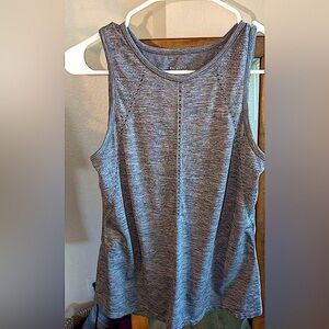 Athleta Tank Top Essence Tie Baack Open Light gray sleeveless